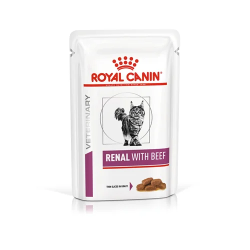 پوچ گربه رنال رویال کنین با طعم گوشت گاو Royal Canin Renal Beef وزن ۸۵ گرم