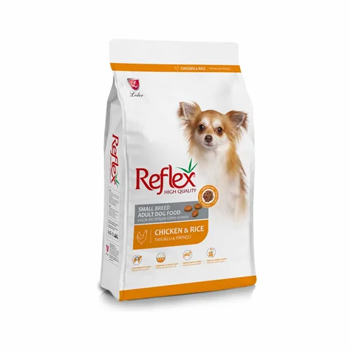 غذای خشک سگ بالغ نژاد کوچک رفلکس با طعم مرغ Reflex Adult Chicken وزن  1کیلوگرم در زیپ کیپ