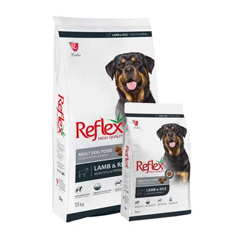 غذای خشک سگ بالغ رفلکس با طعم بره و برنج Reflex Adult Lamb & Rice وزن 1 کیلوگرم  در زیپ کیپ